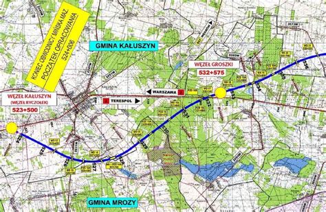 Mapy autostrady A2 Kałuszyn Siedlce mapy i plany conadrogach pl