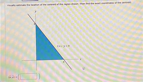 Solved Visually Estimate The Location Of The Centroid Of The Chegg