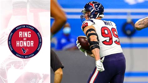 Houston Texans To Induct J J Watt Into Ring Of Honor