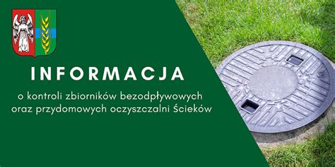 Kontrola Zbiornik W Bezodp Ywowych I Przydomowych Oczyszczalni Ciek W