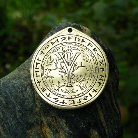 Algiz Rune Talisman Rune Pendant Viking Necklace Nordic Etsy