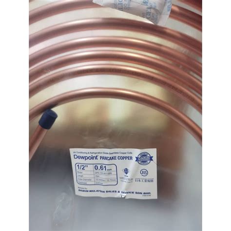 Air Cond Copper Pipe 1 4 3 8 1 2 Inch X 0 61mm SIRIM Approved