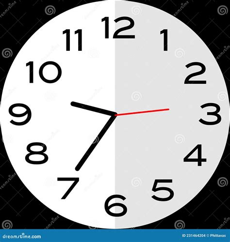 25 Minutes To 10 O`clock Analog Clock Icon Stock Illustration - Illustration of showing, vector ...