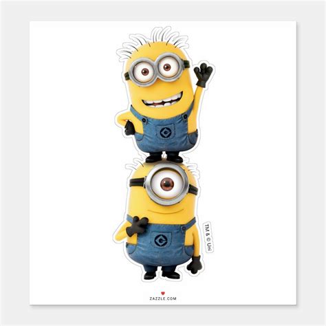 despicable  minions carl tom stacked sticker imagenes de los