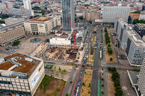 Berlin From Above Construction Site For The New Construction Of The