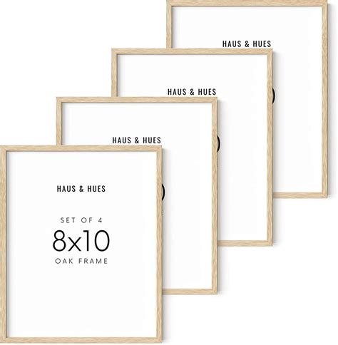 Haus And Hues 8x10 Beige Oak Wood Picture Frame Set Of 4 8x10 Wood