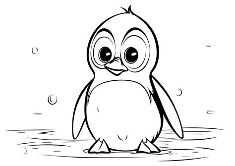 Baby Penguin Coloring Pages Printable