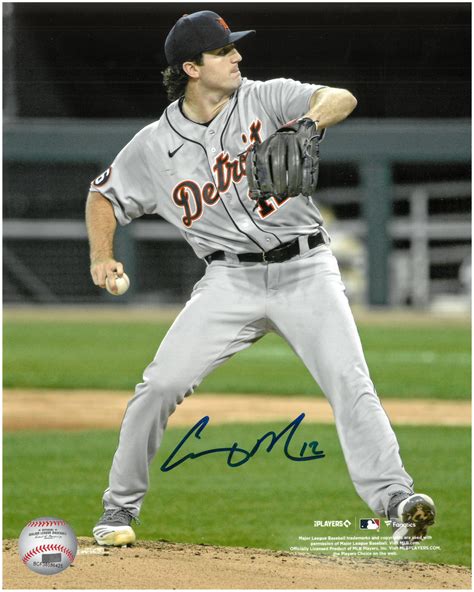 Casey Mize Autographed Detroit Tigers 8x10 1 Mlb Debut Vertical