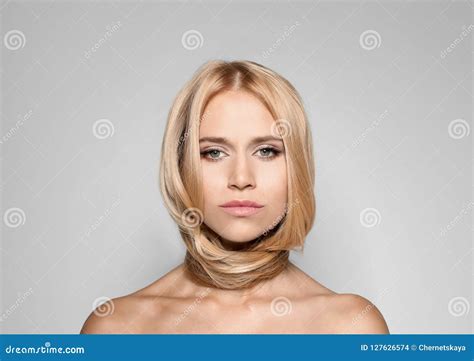 Beautiful Woman With Healthy Long Blonde Hair Stock Photo Image Of Caucasian Adult