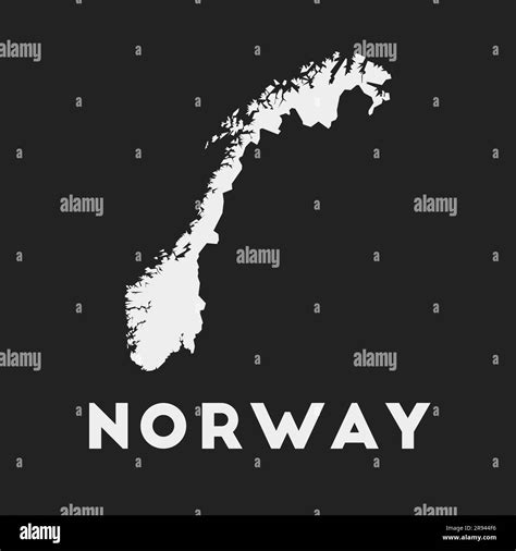 Norway Icon Country Map On Dark Background Stylish Norway Map With