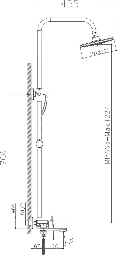 Душевая стойка Haiba HB24505-8 белая купить в магазине Сантехника-Онлайн.Ру