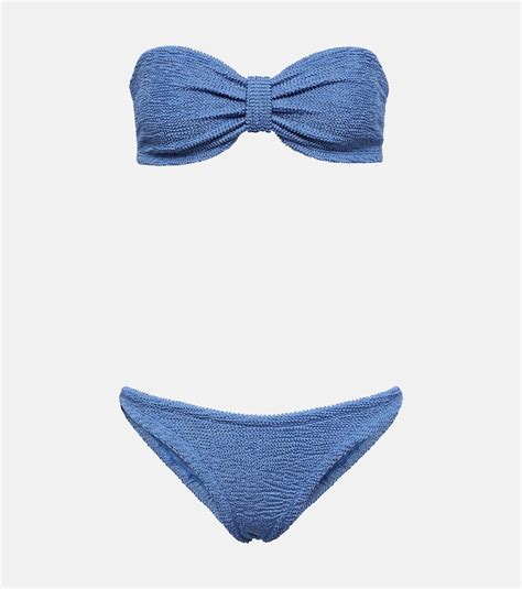Hunza G Jean Bandeau Bikini In Blue Endource