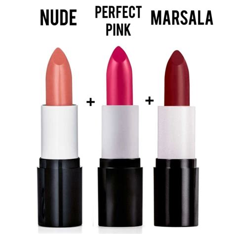 Kit Maquiagem 3 Batom Matte Natura Faces Naked Nude Marsala Pink 3 5g Cada Shopee Brasil