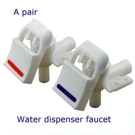A Pair Of Water Dispenser Nozzle Switch Faucet Hot And Cold Water Nozzle Key Press Type