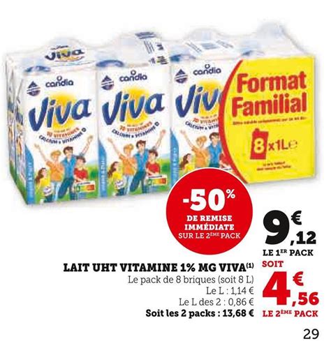 Promo Viva Lait Uht Vitamine 1 Mg Chez Super U