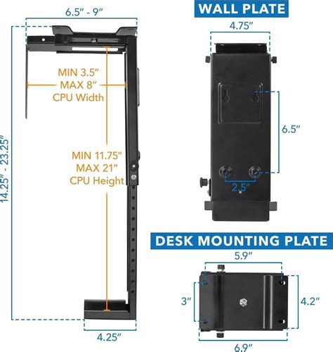 Cpu Under Desk Mount Bracket Computer Tower Wall And Under Counter