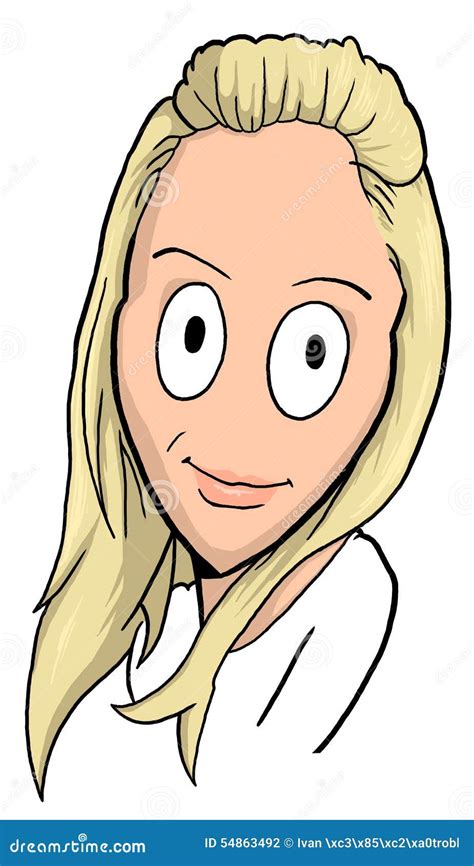 Caricature De Fille Blonde Illustration Stock Illustration Du Fille