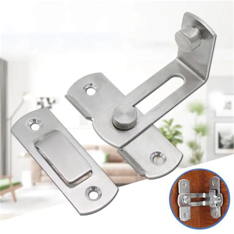 Home Garden Degree Hasp Latches Stainless Steel Sliding Door Chain