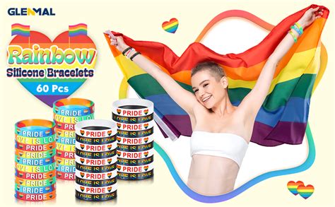 Amazon Pcs Gay Pride Rainbow Silicone Bracelets LGBT Awareness Pride Wristbands Bulk