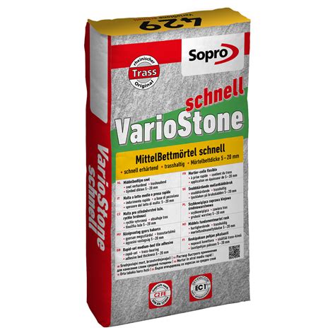 Sopro Variostone Mittelbettm Rtel Schnell Vst Kg Sack Franke