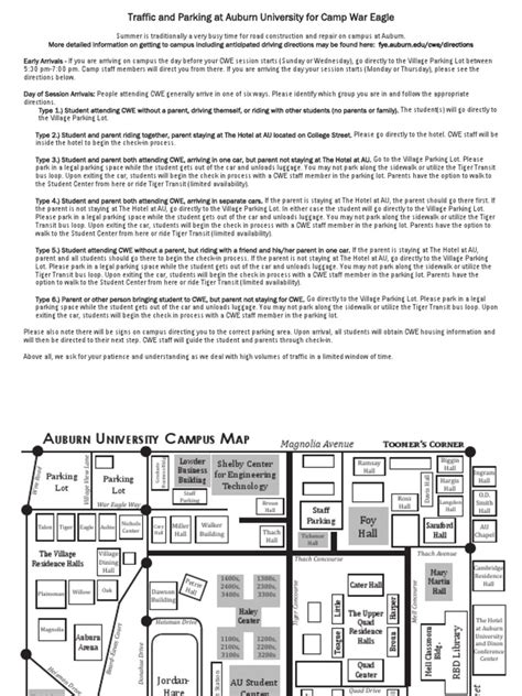 Camp War Eagle Parking Map | PDF | Parking Lot | Parking