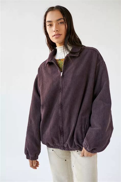 Bdg Harrington Corduroy Zip Up Jacket Urban Outfitters