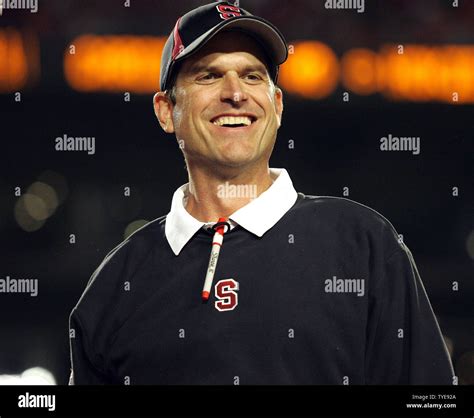 Stanford head coach jim harbaugh hi-res stock photography and images ...