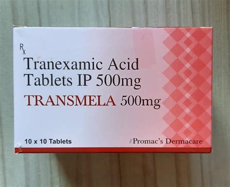 tranexamic acid tablets  hospital packaging type box