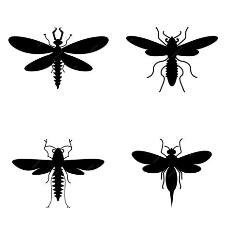 Premium Vector | Insect collection ancient insects jurassic period