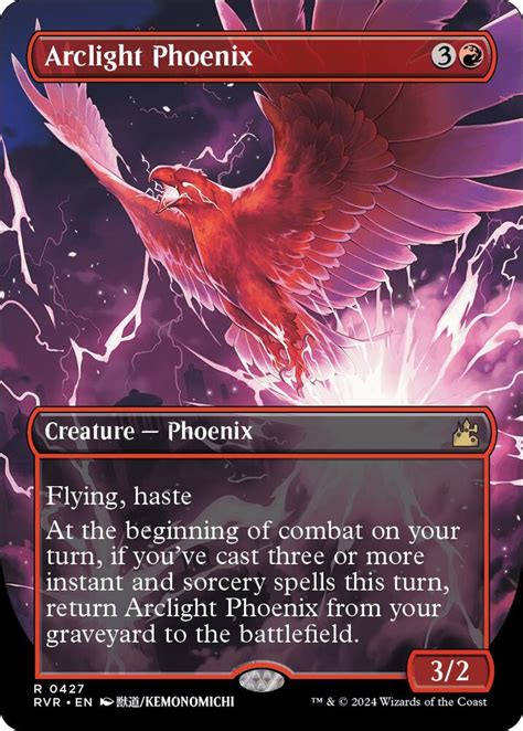 Arclight Phoenix Anime Borderless Ravnica Remastered Magic The