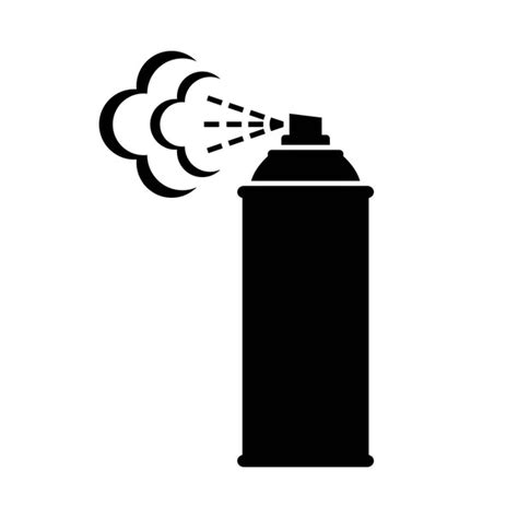 black spray  icons  white background stock vector image