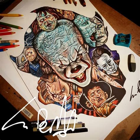 how to draw horror movie characters