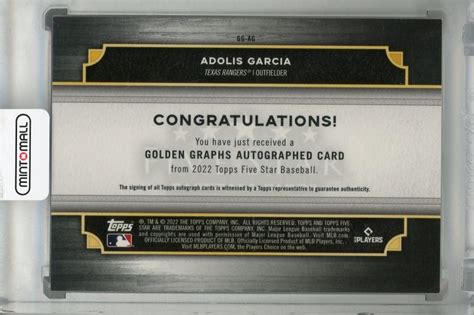 ミントモール MINT 浦和店 2022 Topps Fire Texas Rangers Adolis Garcia Golden