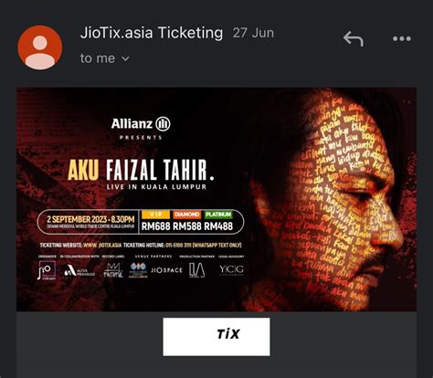 Wts Aku Faizal Tahir Concert Tickets Vouchers Event Tickets On