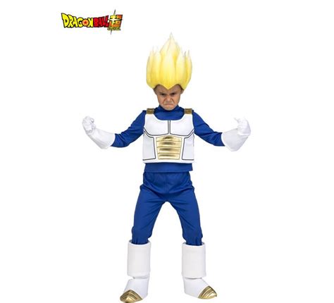 Costume Da Saiyan Vegeta Di Dragon Ball Con Parrucca Per Bambino