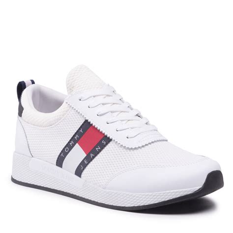 Sneakers Tommy Jeans Flexi Runner EM0EM00959 White YBR Eschuhe De