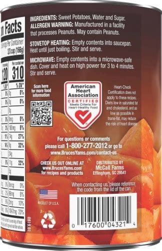 Bruces® Cut Sweet Potato Yams In Syrup 15 Oz Kroger