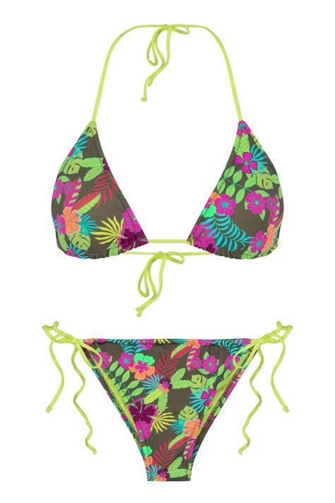 Aquella Renkli Desenli Üçgen Bikini Takım Fiyatı Yorumları Trendyol