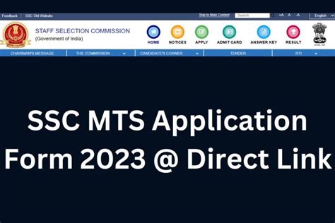 Ssc Mts Application Form 2023 Released 10 000 Vacancies Apply Ssc