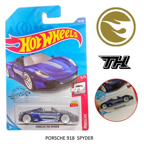 โมเดลรถเหลก Hotwheels PORSCHE SPYDER ลขสทธแท ลอยาง STH SUPER TREASURE HUNT Hot