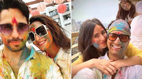 Holi Bollywood Couples Sidharth Malhotra Kiara Advani Katrina