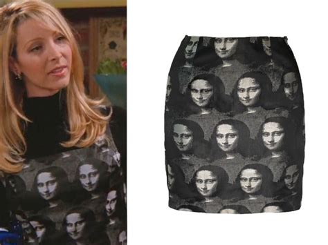 1990s Mona Lisa print skirt, Phoebe Buffay clothing, … - Gem