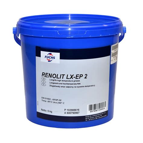 RENOLIT LX EP 2 5Kg FUCHS plastické mazivo WAFAREX s r o