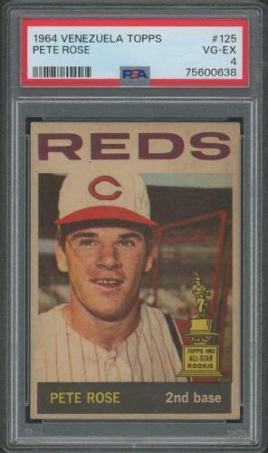 Topps Venezuela Baseball Pete Rose Psa Vg Ex Ebay