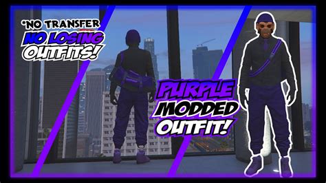 Easy Purple Tryhard Modded Joggers Outfit Gta Online Youtube