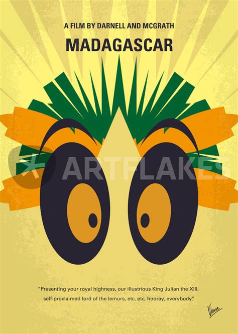 "No589 My Madagascar minimal movie poster" Graphic/Illustration art prints and posters by ...