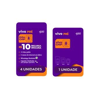 Qual O Valor Do Chip Da Vivo - VIVO Chip Kit 5 unidades 1 sem recarga e 4 com recarga - Chip de ...