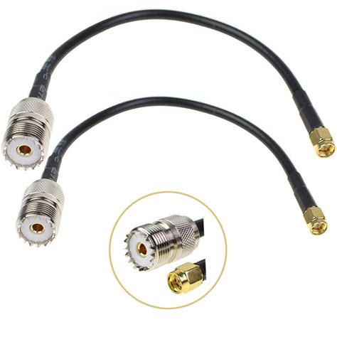 Pcs Uhf So Female To Sma Male Plug Connector Rg Rf Coax Cable