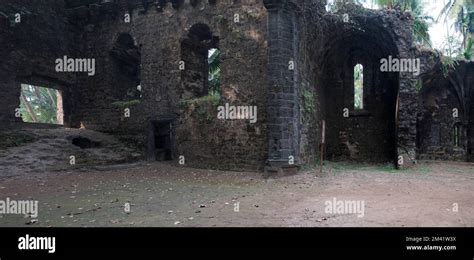 Ruins Of Saint Dominican Church And Convent At Revdanda Fort Near