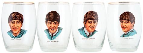 Hakes Beatles Vintage 4 Piece Glass Set